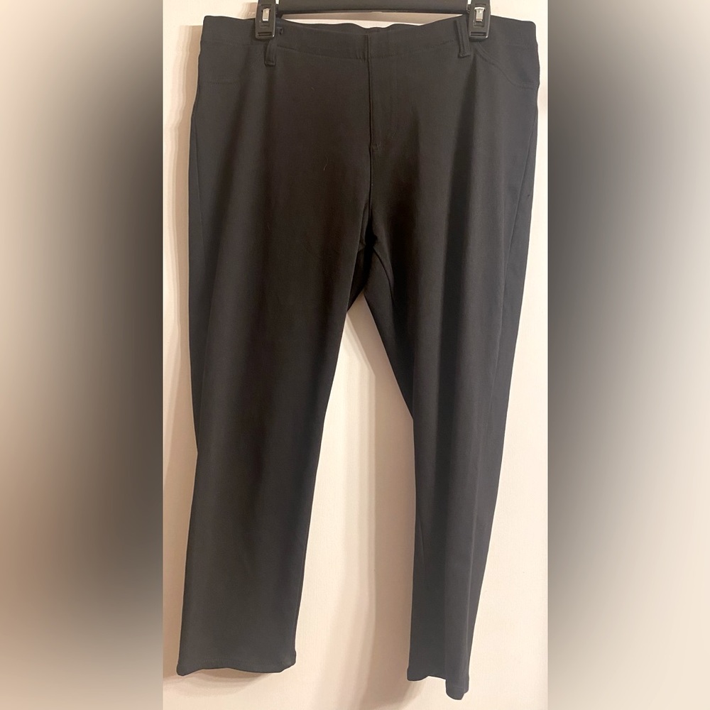 Womens Faded Glory black Stretch Elastic Waist Leggings Pants Size XL.